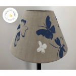 Abat-jour conique papillon bleu