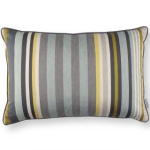 Coussin rayé Bleu/Jaune