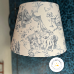 Toile de jouy erotique bleu beige