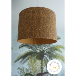 abat-jour plafond tissu liège filament doré