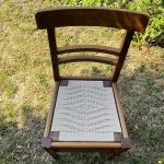 Chaise paillé motif diamant