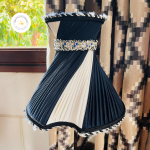 abat-jour barsony décoration plissé bicolre