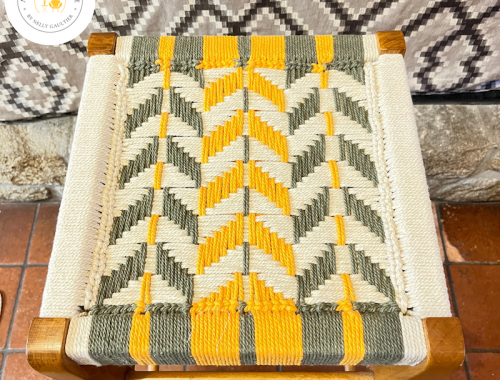 Tabouret bar Tressage Orange:kaki