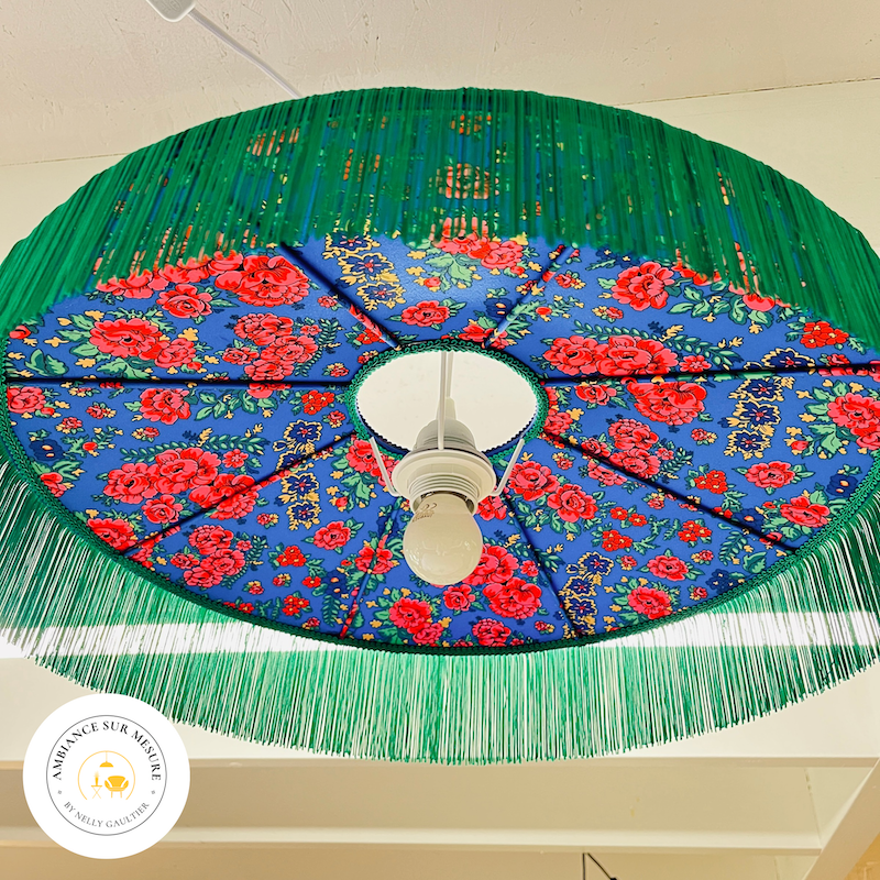 Suspension bohème bleu