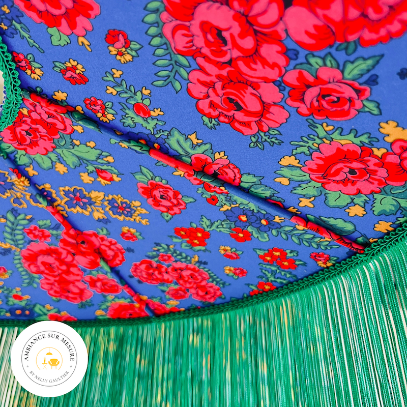 Détail suspension bohème bleu