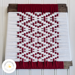 Tressage rouge et blanc diamant