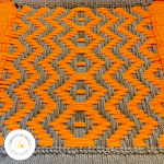 Tressage zig zag kaki orange