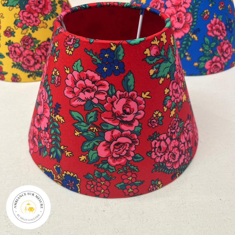 abat-jour conique floral
